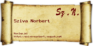 Sziva Norbert névjegykártya