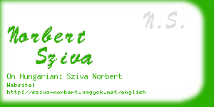 norbert sziva business card
